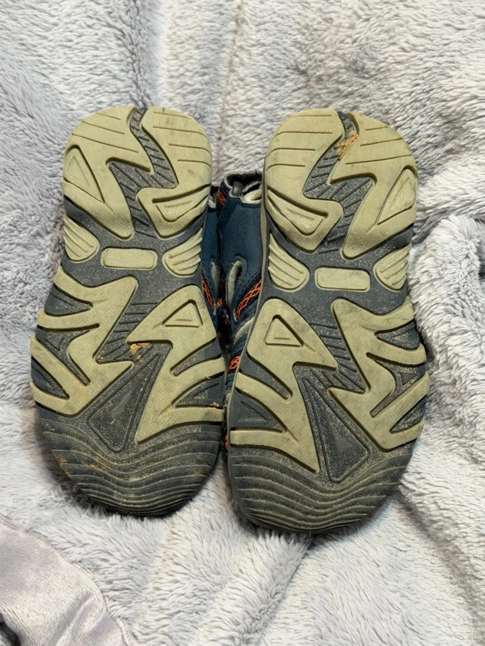 Children's Navy and Orange Closed-Toe Active Sandals size 8